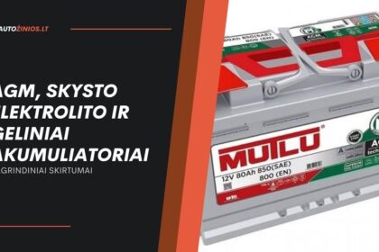 AGM, Skysto Elektrolito ir Geliniai Akumuliatoriai