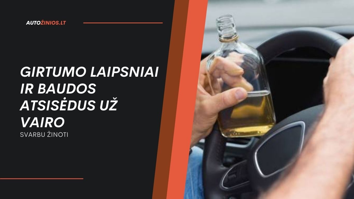 Girtumo laipsniai ir baudos atsisėdus už vairo