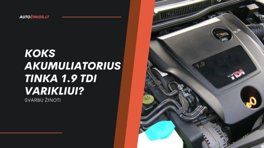 Koks Akumuliatorius Tinka 1.9 TDI Varikliui