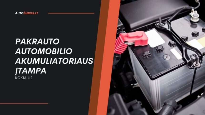 Pakrauto Automobilio Akumuliatoriaus Įtampa