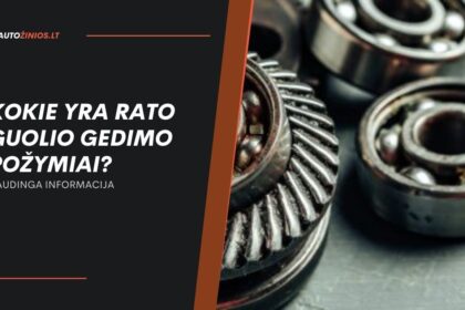 Kokie yra rato guolio gedimo požymiai