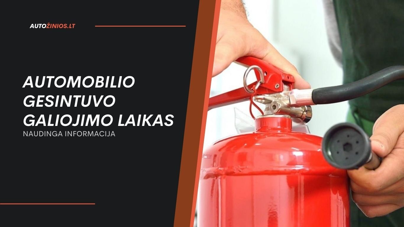 Automobilio gesintuvo galiojimo laikas