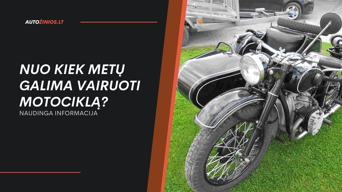 Nuo kiek metų galima vairuoti motociklą