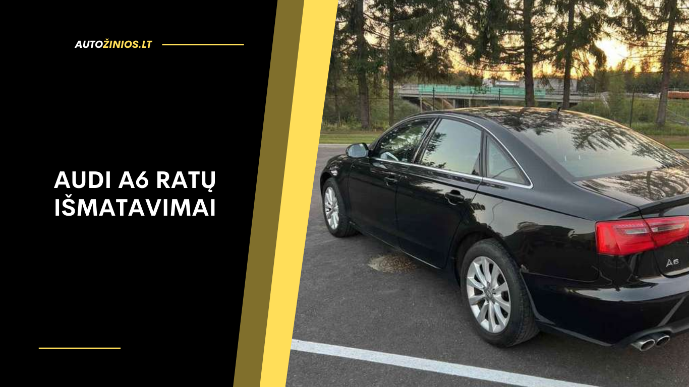 Audi A6 ratų išmatavimai: PCD, ET, CB ir rekomenduojami padangų dydžiai
