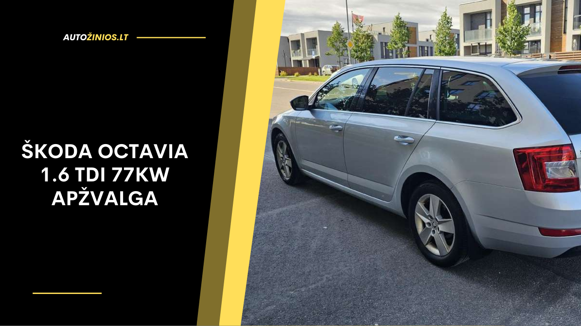 Škoda Octavia 1.6 TDI 77kW apžvalga: atsiliepimai, pliusai ir minusai