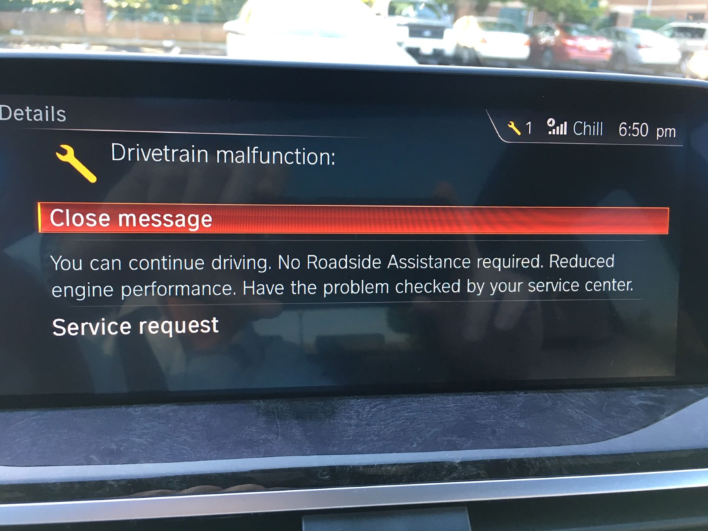 Drivetrain BMW Klaida: priežastys, gedimai, ar galima važiuoti?