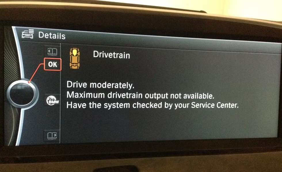 Drivetrain BMW Klaida: priežastys, gedimai, ar galima važiuoti?