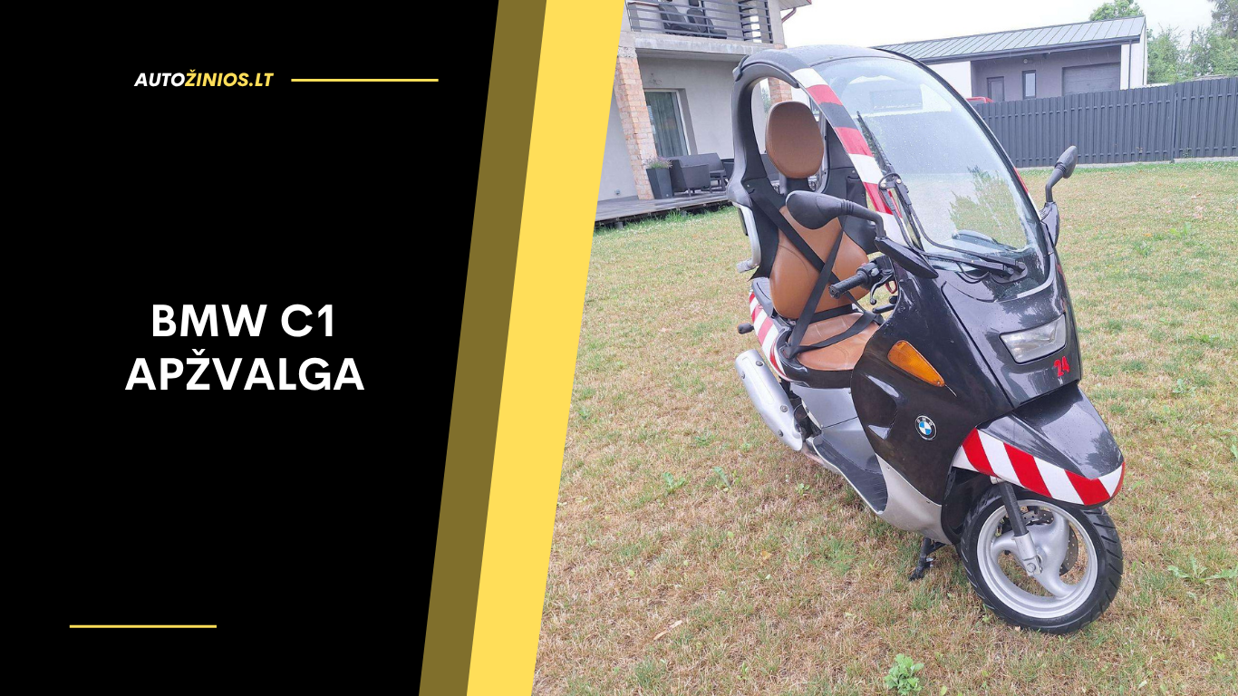 BMW C1 Apžvalga: Atsiliepimai, ligos, kuro sąnaudos ir greitis