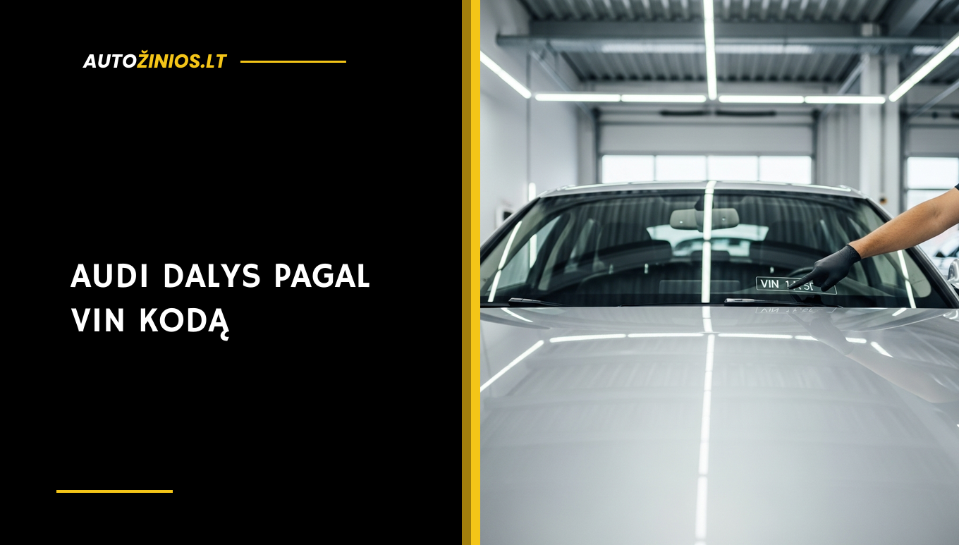Iliustracija: Audi dalys pagal VIN kodą: kaip rasti ir patikrinti