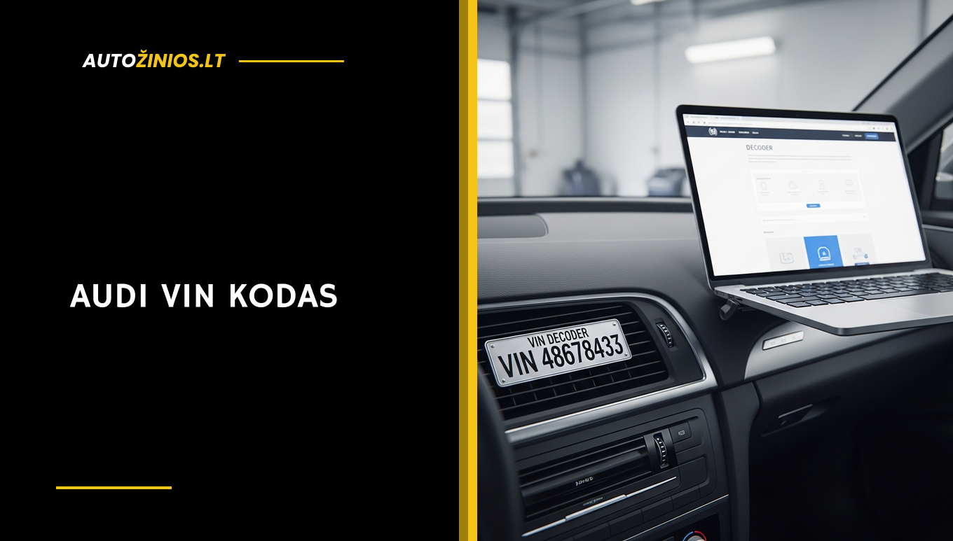 Iliustracija: Audi dalys pagal VIN kodą: kaip rasti ir patikrinti