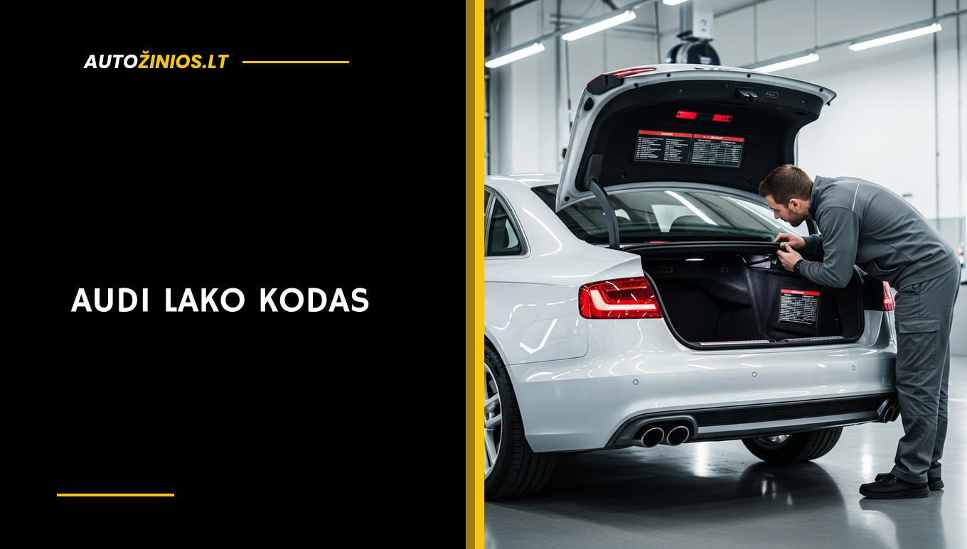 Iliustracija: Audi spalvos kodas pagal VIN: kaip rasti ir ką reiškia