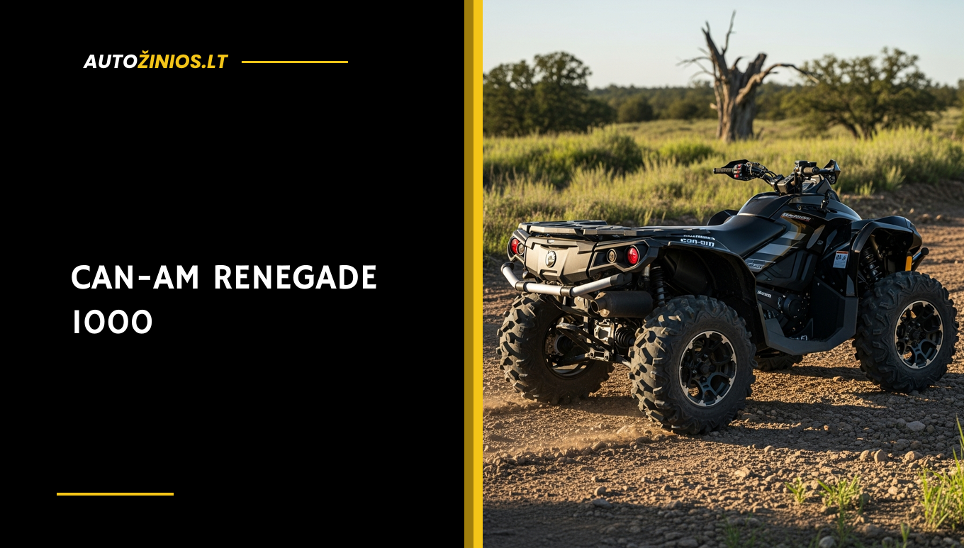 Iliustracija: Can-Am Renegade 1000 apžvalga: kuro sąnaudos, dažniausios ligos ir savininkų atsiliepimai