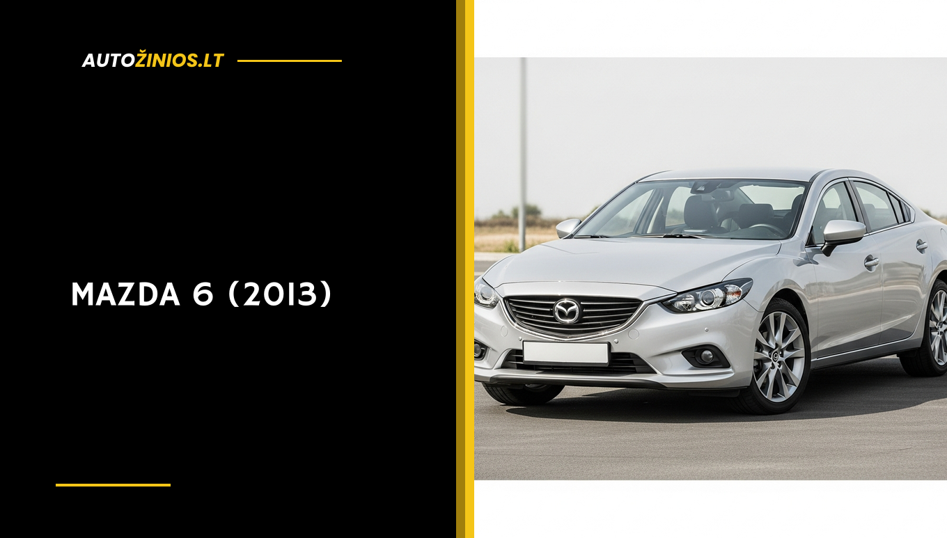 Iliustracija: Mazda 6 (2013) savininkų atsiliepimai
